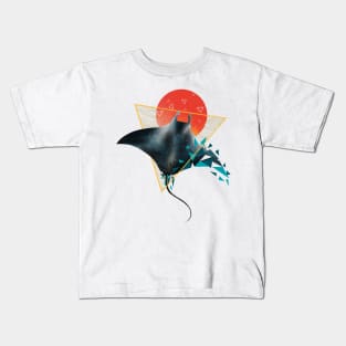 Geometric Sting Ray Kids T-Shirt